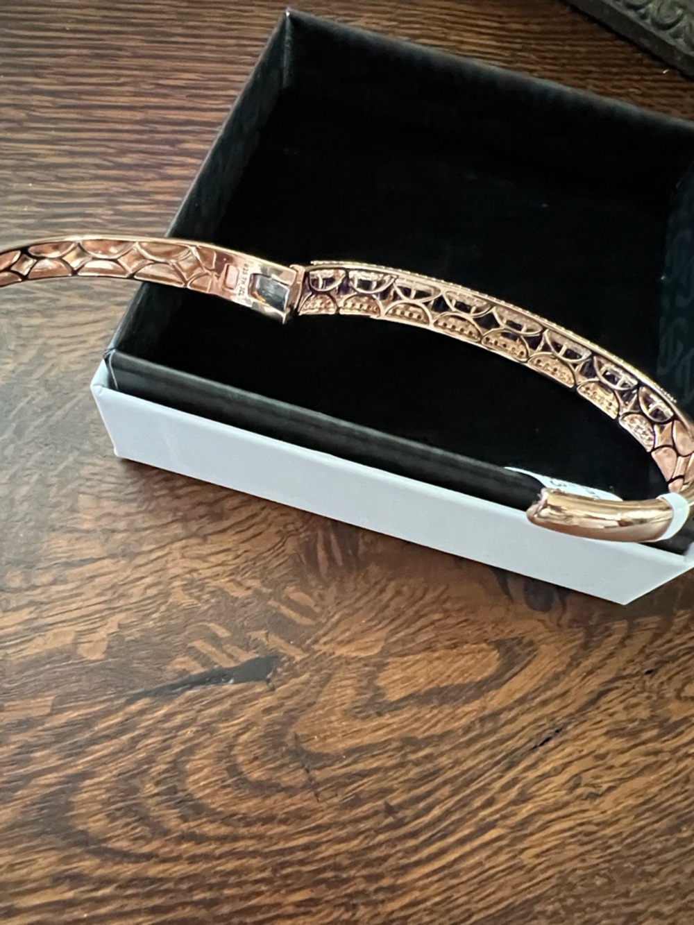 Diamonique Rose Gold/SS 925 11.25 cttw Channel Set Purple Baguette Cuff NWT - Picture 7 of 10
